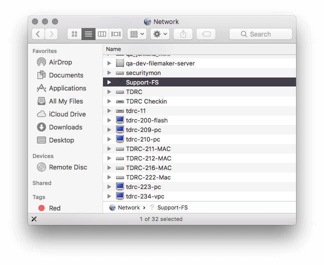 Select your network attached storage device.