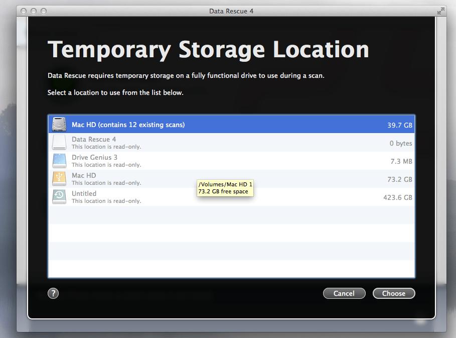 Once you are inside the window select the new location you wish to store the temporary files.