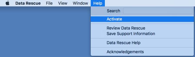 Activate data rescue recovery.