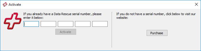 Activate Data Rescue Windows Recovery Software