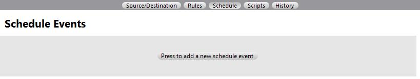 From this screen you can now add new schedule events by clicking the new schedule event area.