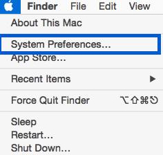Go to the Apple logo on the top left of your screen > System Preferences.