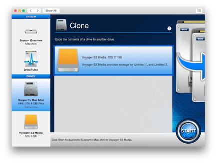 Click on the drive that you wish to clone to.