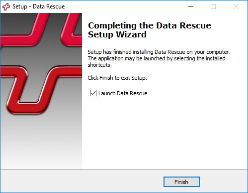 Launch Downloaded Data Rescue Windows