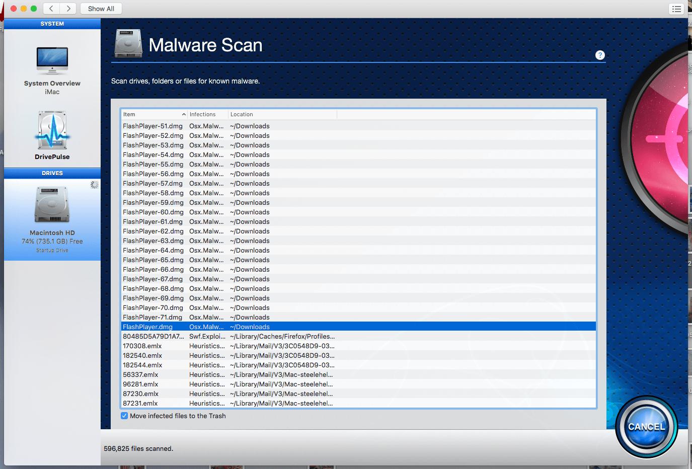 Malware scan.