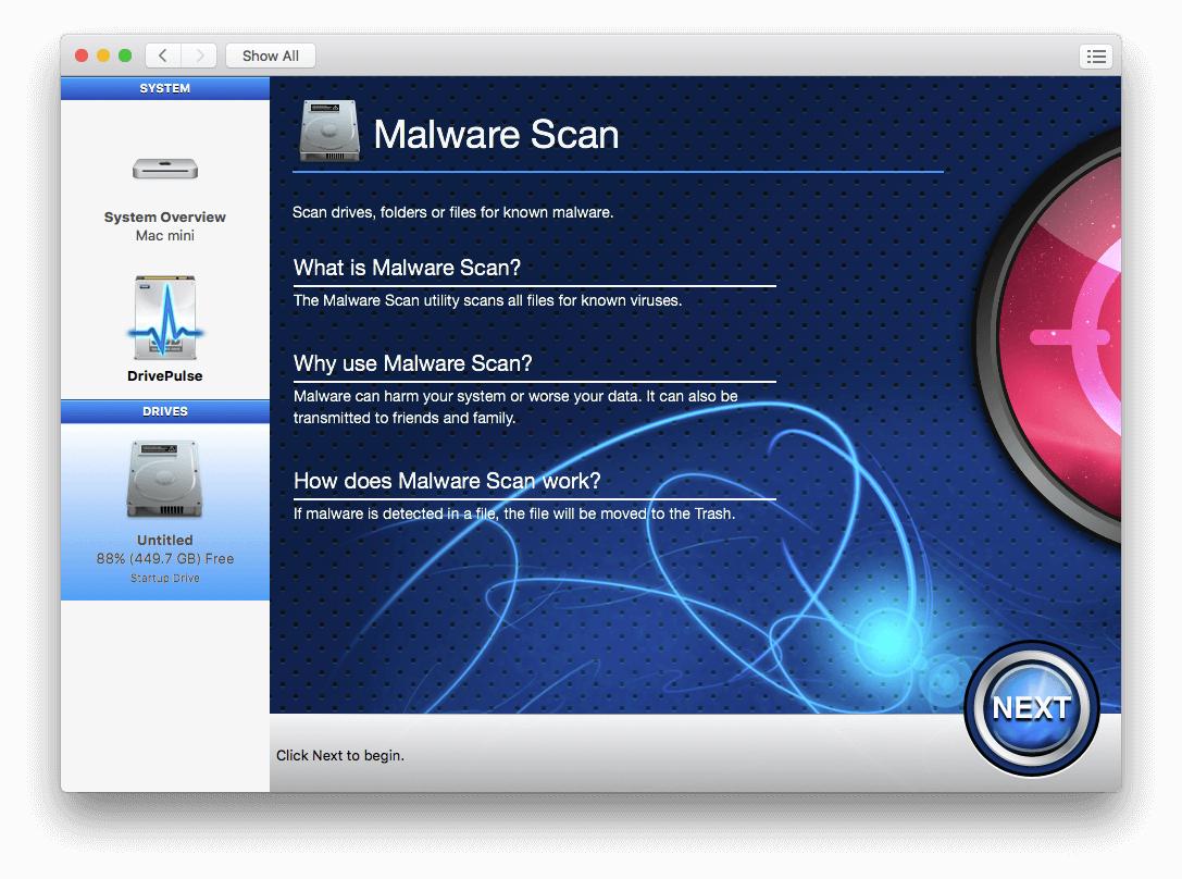Malware scan antivirus.