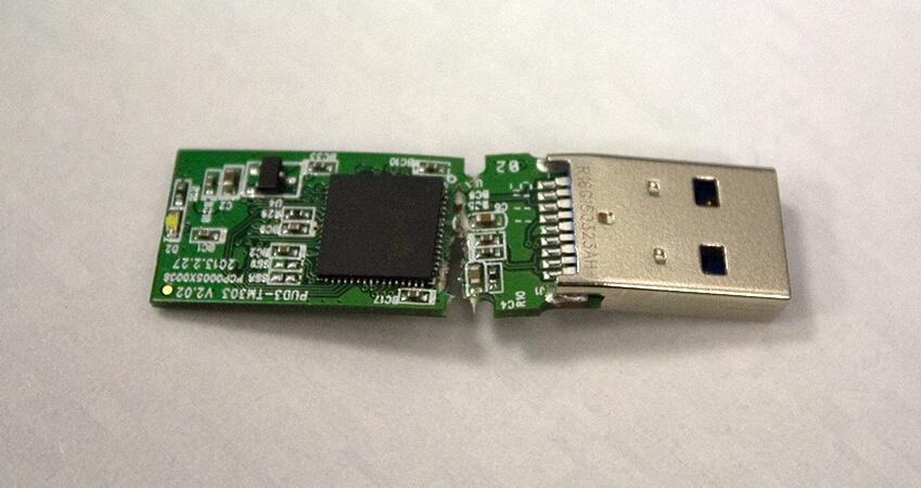 Physically damaged usb drive.