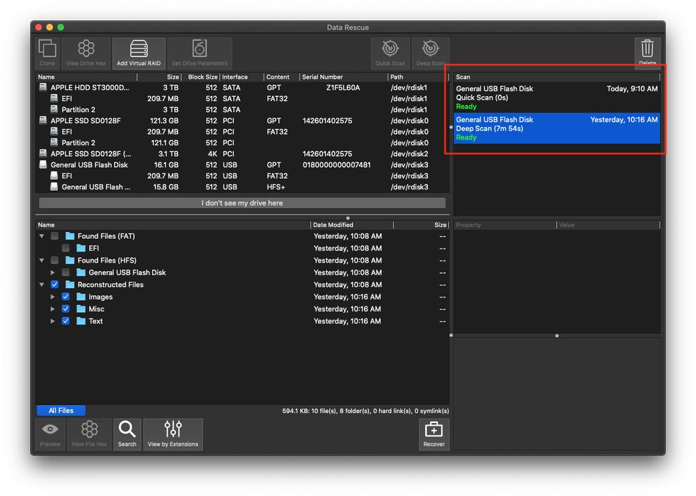 How To Browse A Previous Scan