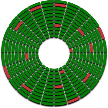 Visualization of disc fragmentation.